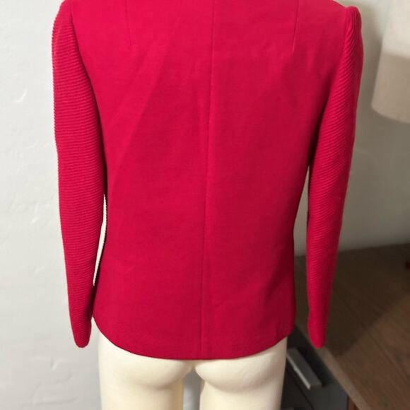 Incredible Vintage Lilli Anne Knit London 3 Piece Skirt Suit Red 60s Mod MCM - Picture 10 of 13